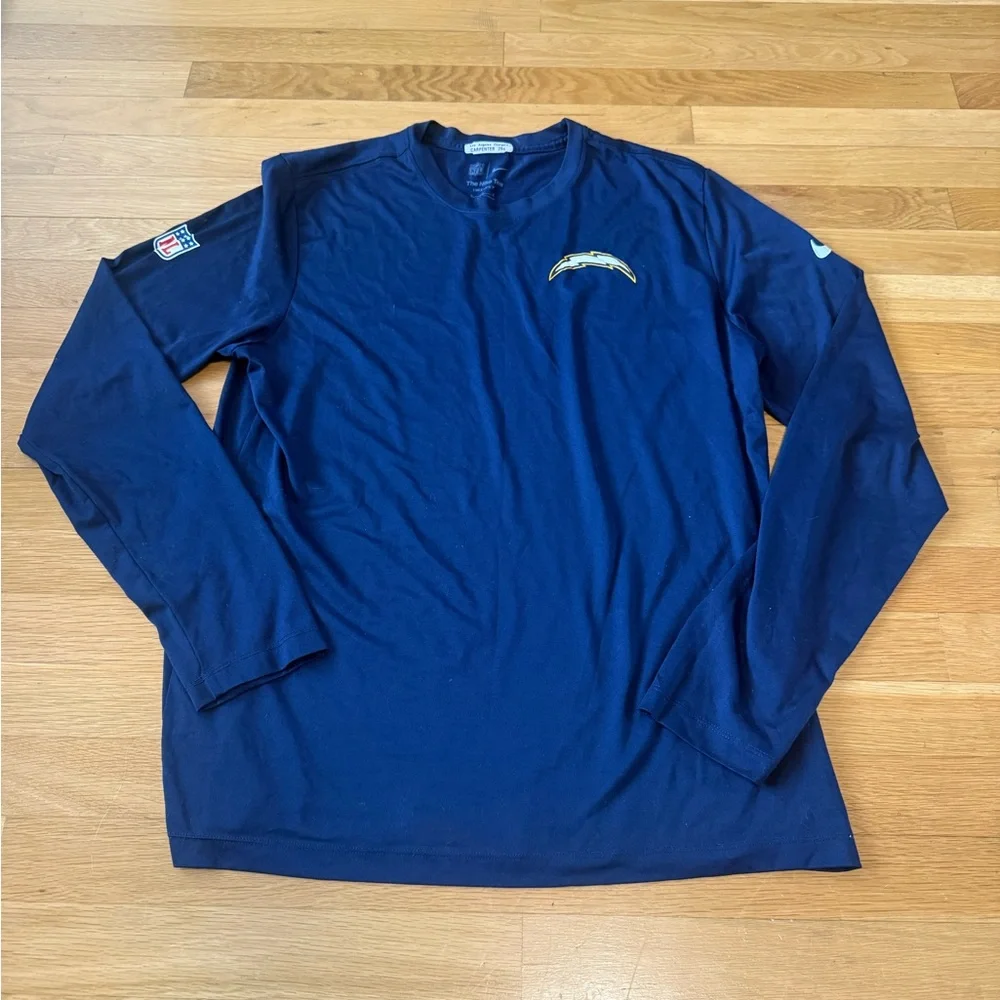 Men's Nike Navy Los Angeles Chargers Legend Logo Dri-FIT Long Sleeve T-Shirt  L - Picture 5 of 8